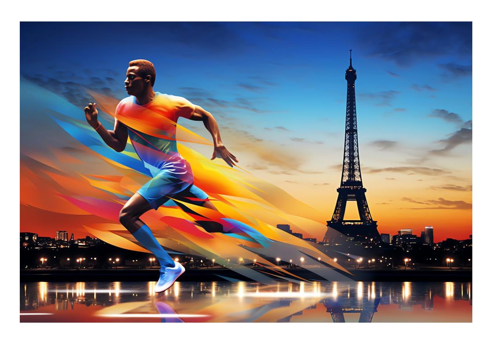 Olympic Games Paris 2024 Illustration Ai Generated Image